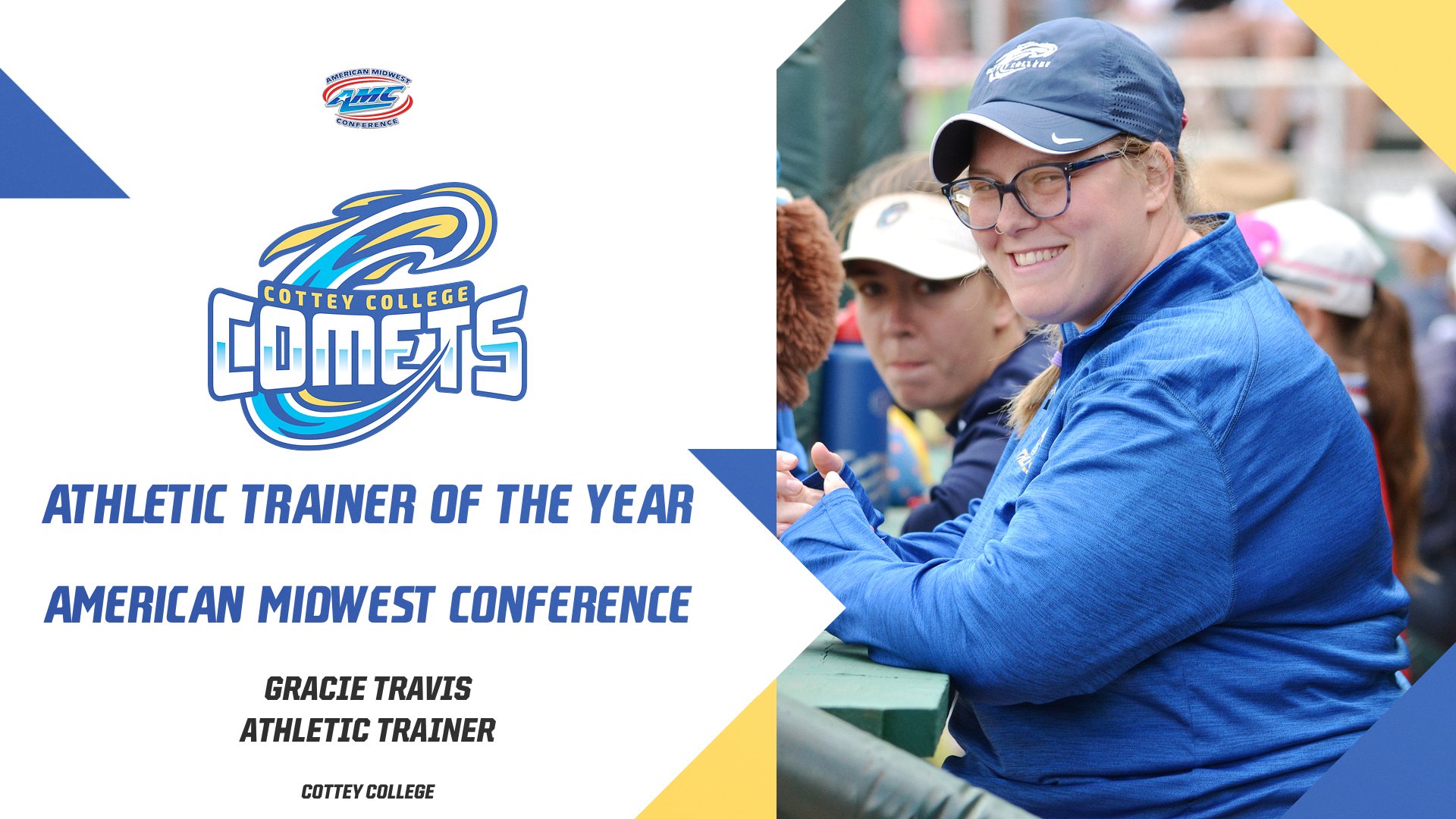 Cottey&rsquo;s Gracie Travis Named AMC Athletic Trainer of the Year